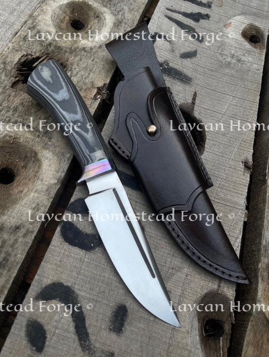 D2 Steel Handmade Finger Guard Hunting Knife