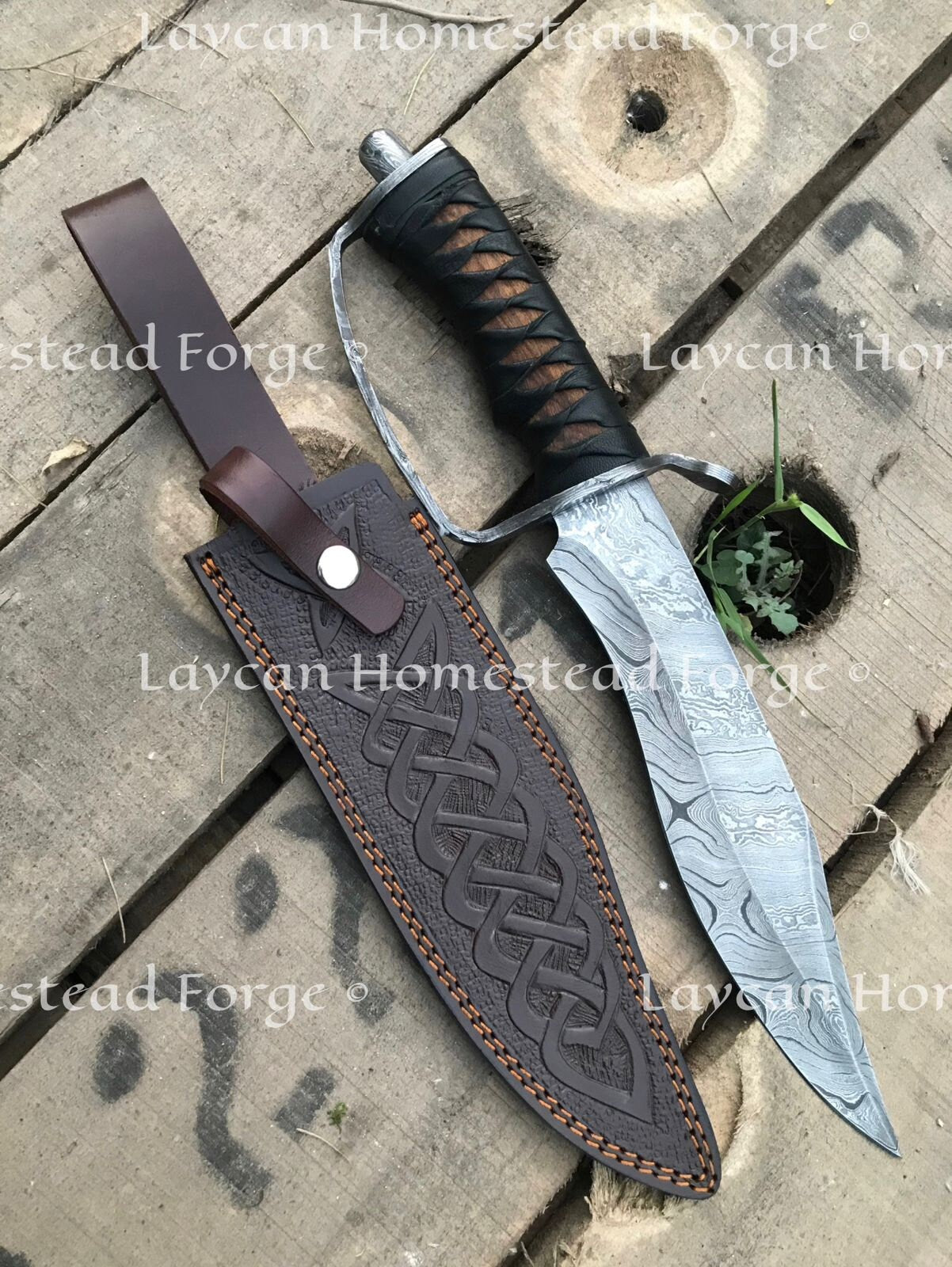 Damascus Knife Handmade Knife D Guard Knife