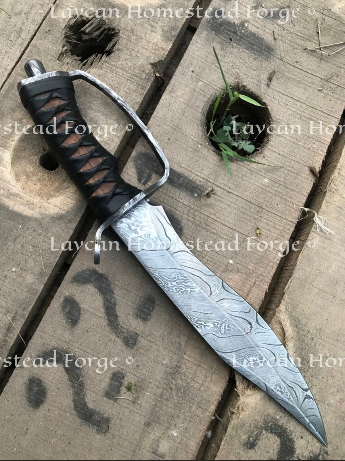 Damascus Knife Handmade Knife D Guard Knife